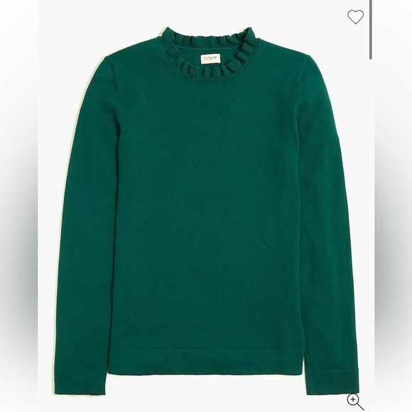 J crew Cotton ruffleneck sweater - Picture 1 of 3